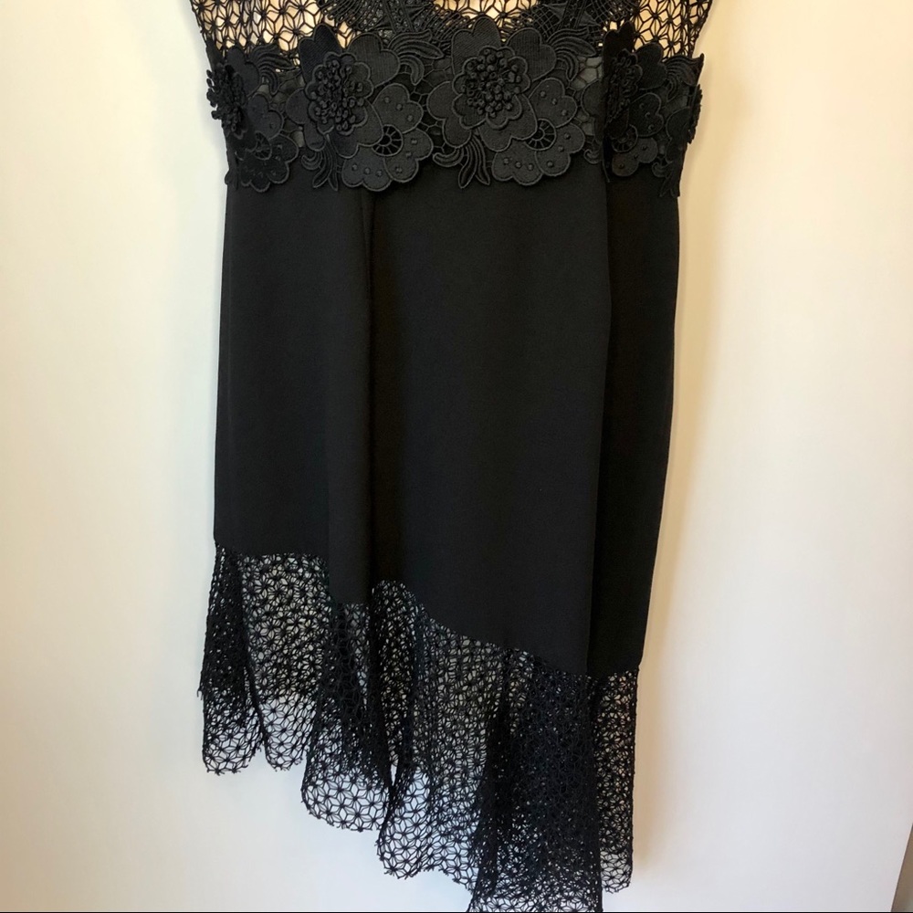 Unitedwood Black Asymmetrical Lace Cocktail Dress - Picture 6 of 12